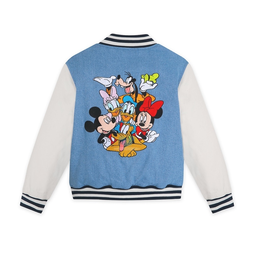 NWT Disney Mickey & Friends embroidered varsity jacket sold out htf unisex